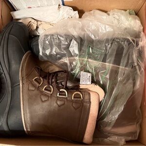 BearPaw Brown Lace-Up Winter Boots with Plush Cuff